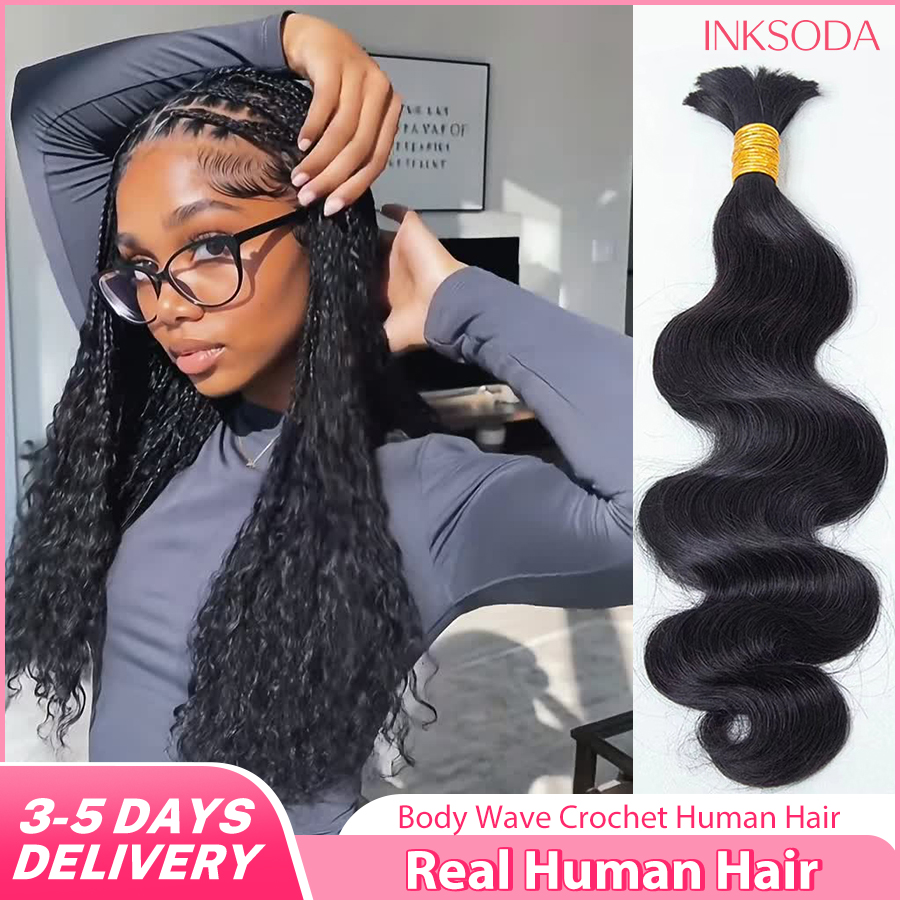 Water Wave Bulk Human Hair For Braiding - 12A 12-30 Pulgadas 1-5 Piezas Cabello