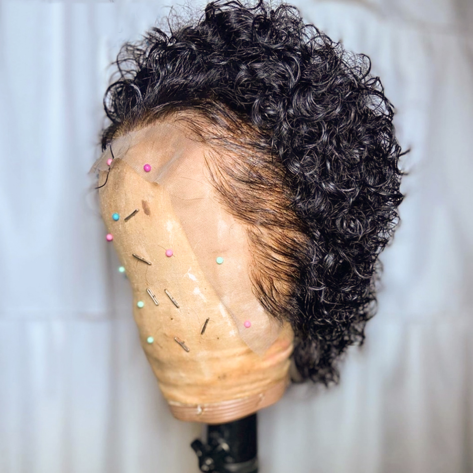 Peluca rizada de corte Pixie,  - Short Pixie Cut Wig Human Hair Cheap reseña y precio