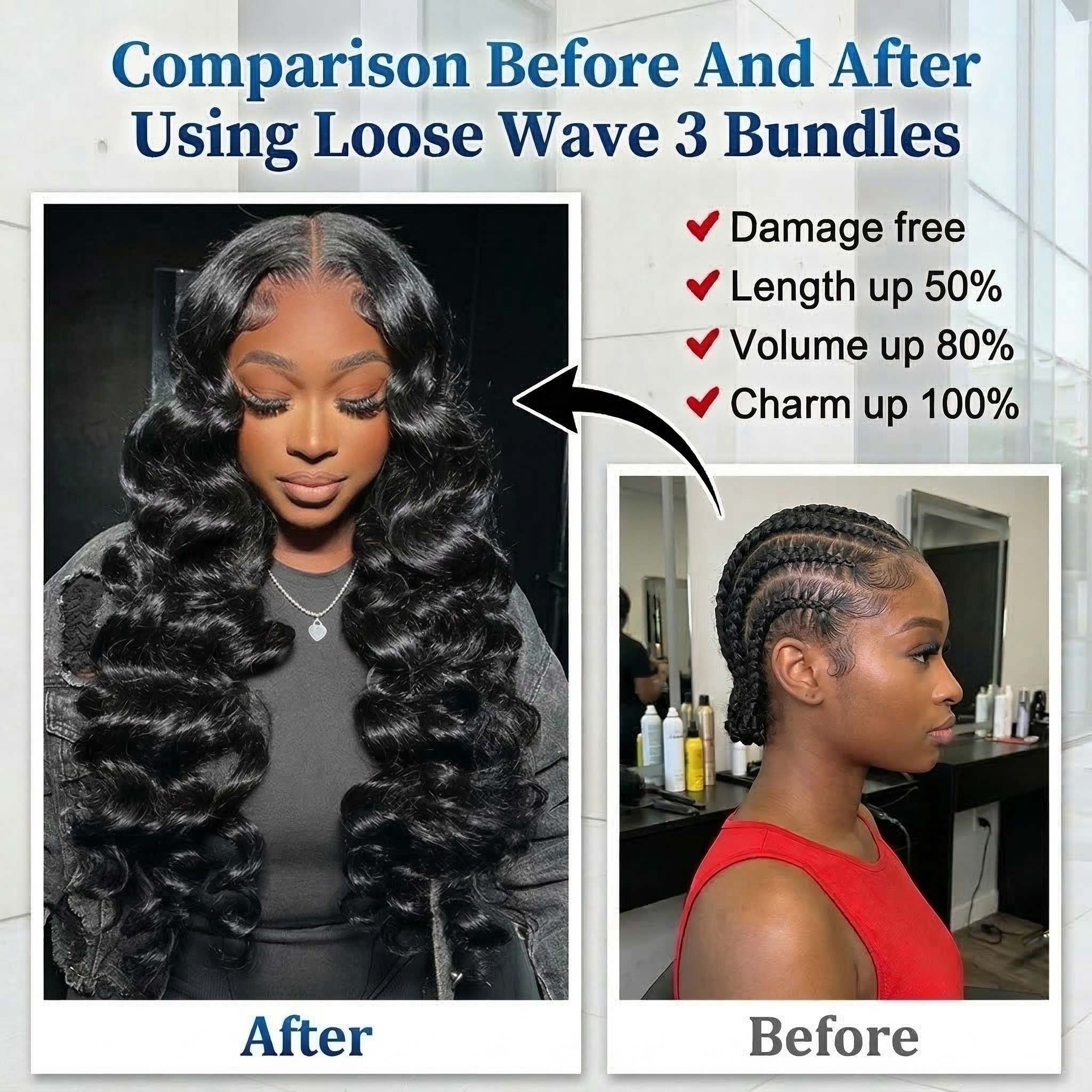 Paquetes de cabello humano vir - Deep Wave 3 Bundles With Closure reseña y precio