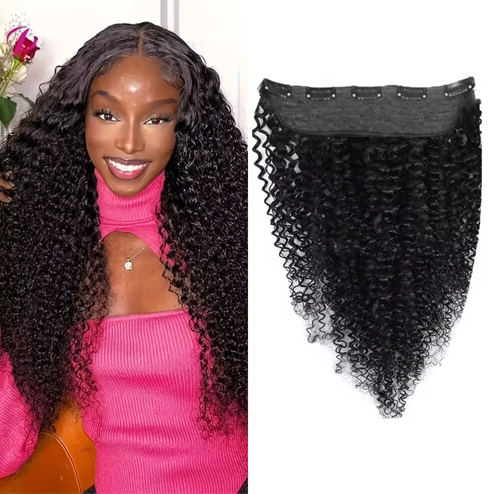 1 Uds Clips en una pieza exten - Seamless Clip In Hair Extensions Human Hair reseña y precio