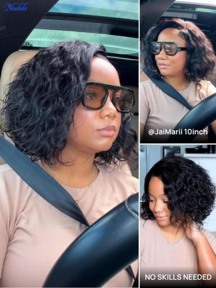 Peluca BOB Nadula 13x4 con enc - Pre Parted 13X4 Lace Front Bob Wig reseña y precio