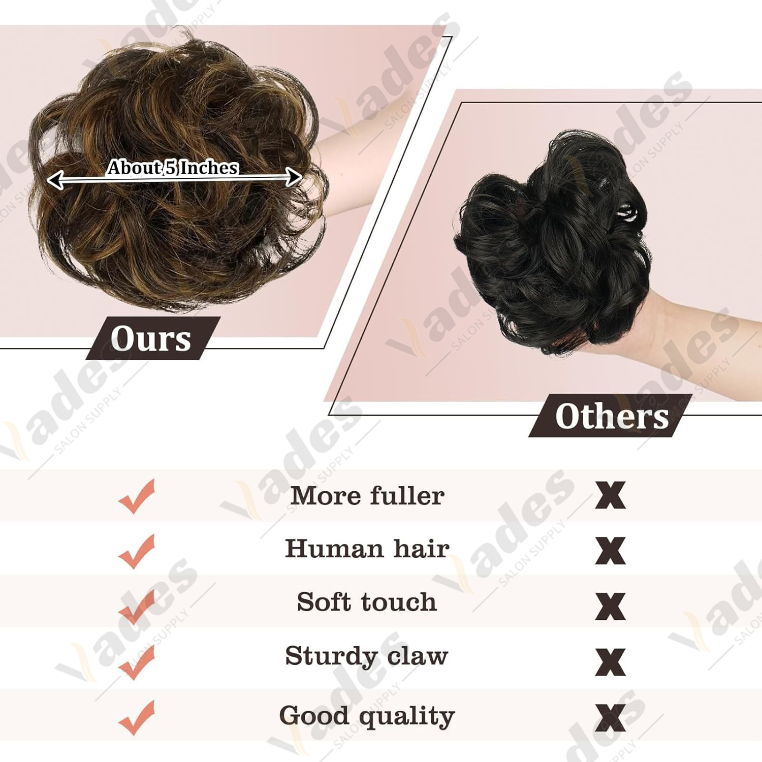 Moño desordenado, pelo ondulad - Claw Clip Messy Bun Hair Piece reseña y precio