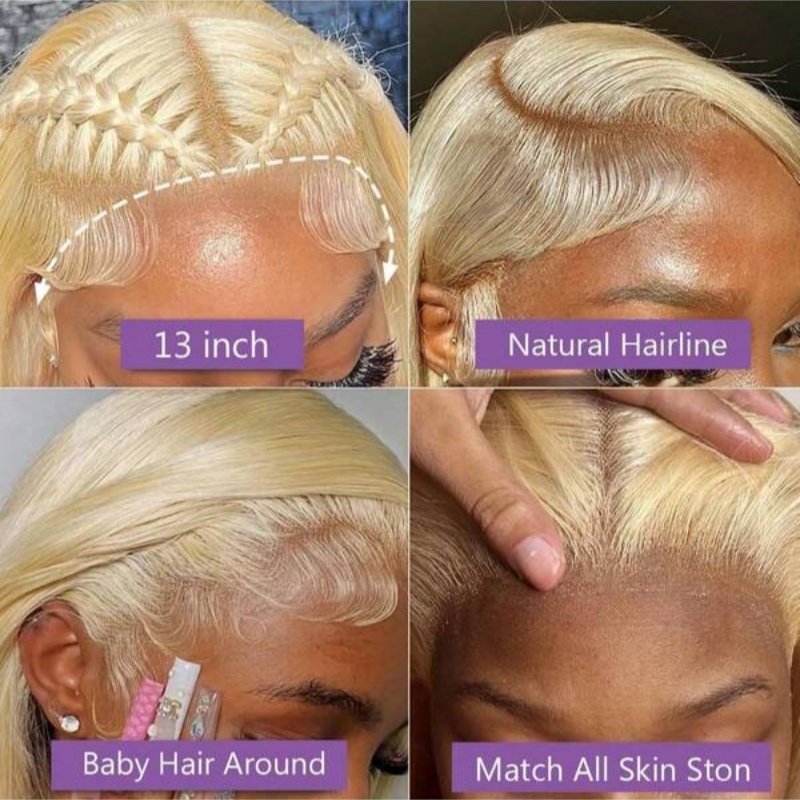 Peluca de cabello humano Rubio - 613 Blonde Body Wave Lace Front Wig reseña y precio