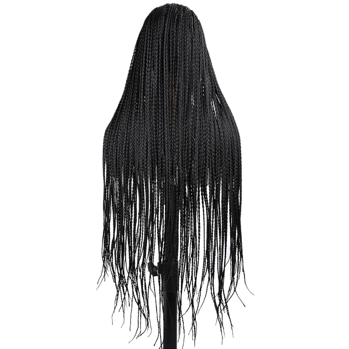Peluca sintética de encaje com - Synthetic Braided Wigs For Black Women reseña y precio