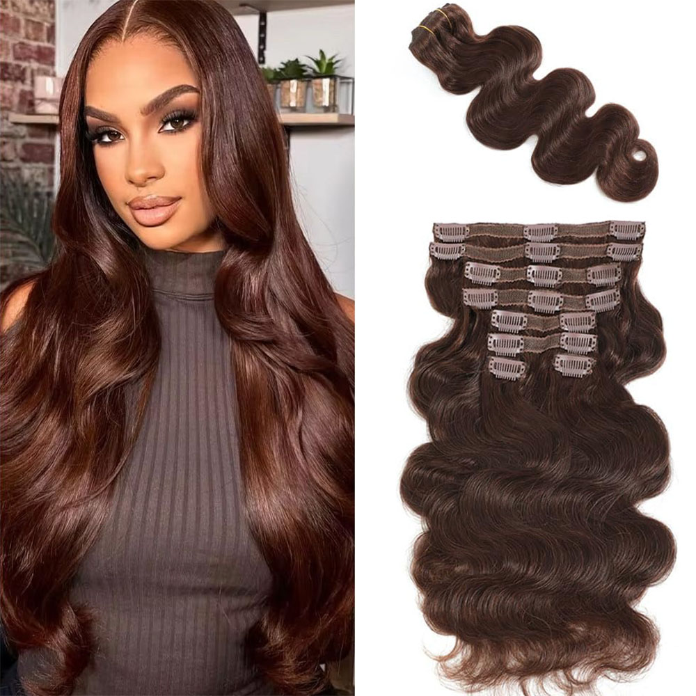 # 4 Clip de onda del cuerpo ma - Seamless Clip In Hair Extensions Human Hair reseña y precio