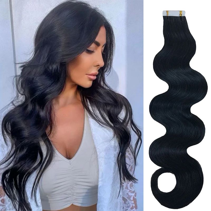 Cinta larga ondulada para exte - Invisible Tape In Extensions Real Hair reseña y precio