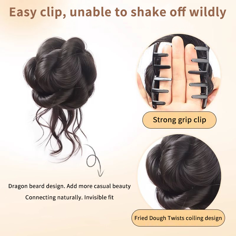 NUEVO Moño de Pelo Sintético,  - Claw Clip Messy Bun Hair Piece reseña y precio