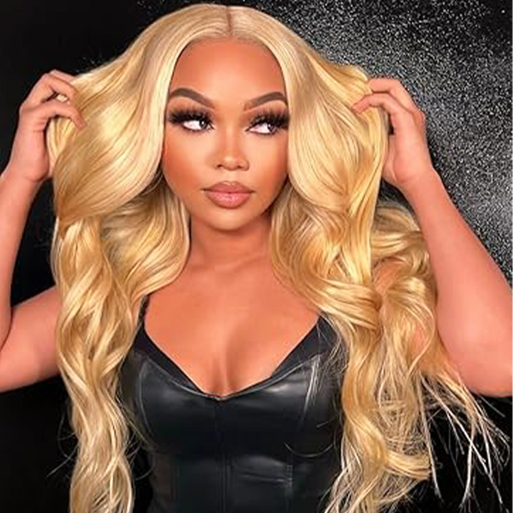 Peluca de Cabello Humano con F - 613 Blonde Body Wave Lace Front Wig reseña y precio