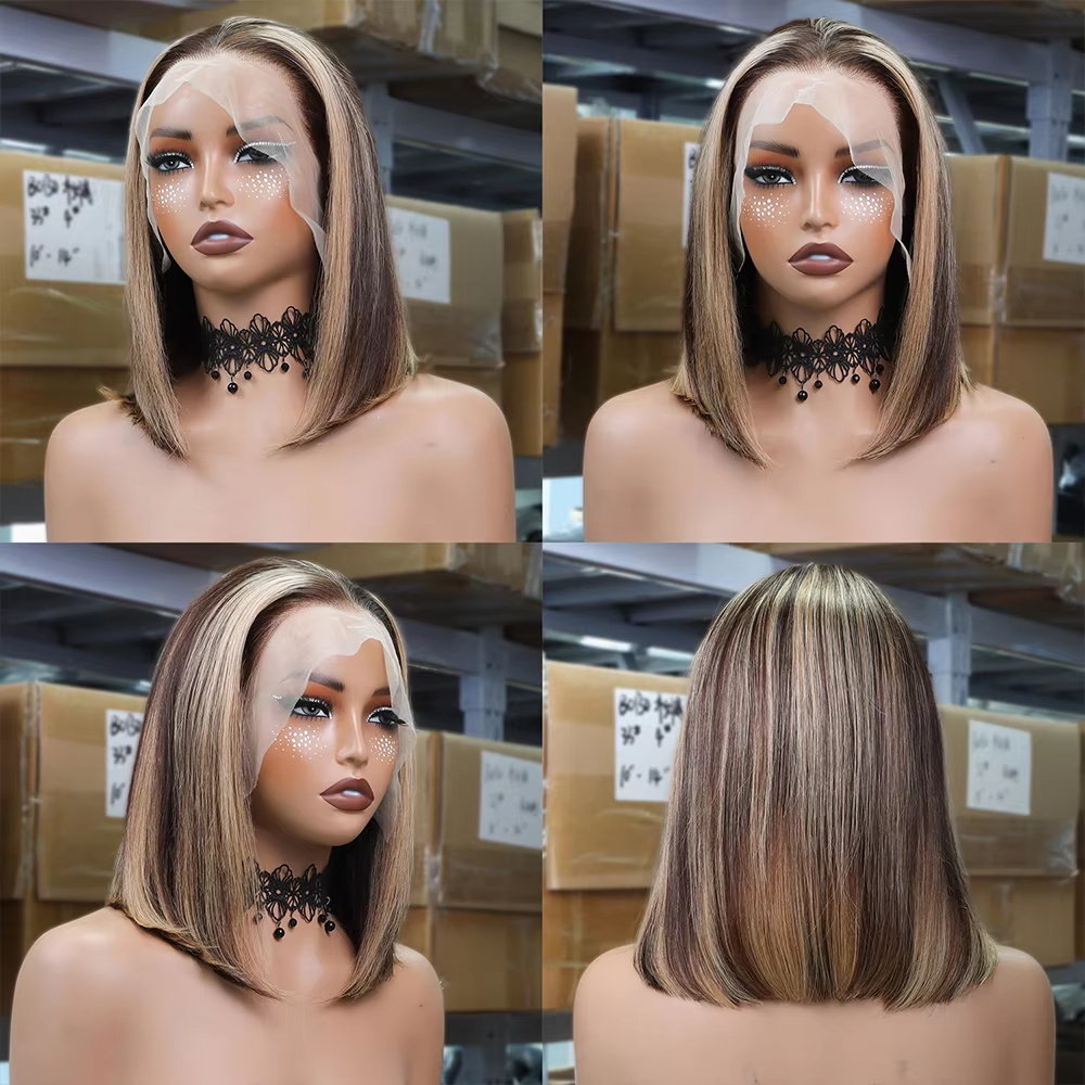 Pelucas Bob Rubias Miel de Cab - Glueless Wear And Go Human Hair Wig reseña y precio