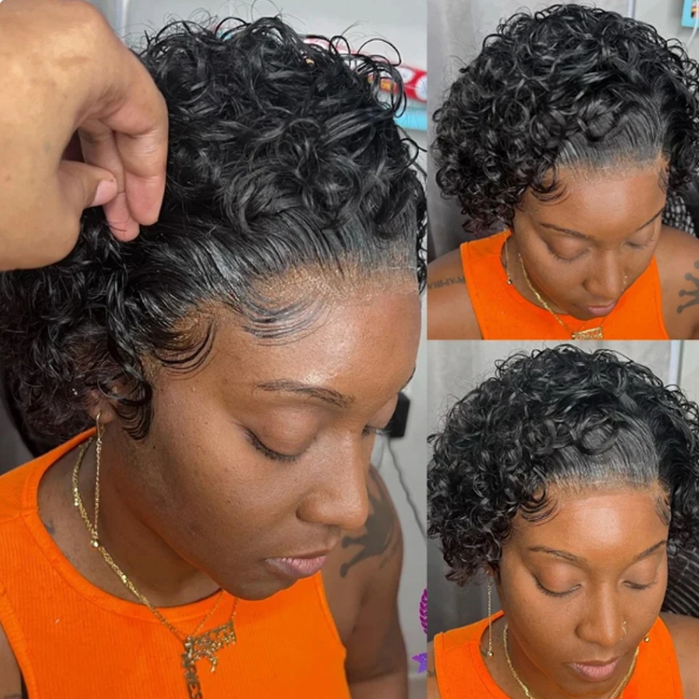 Peluca de cabello humano corto - Short Pixie Cut Wig Human Hair Cheap reseña y precio