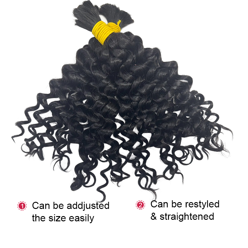 Cabello humano a granel con on - Water Wave Bulk Human Hair For Braiding reseña y precio