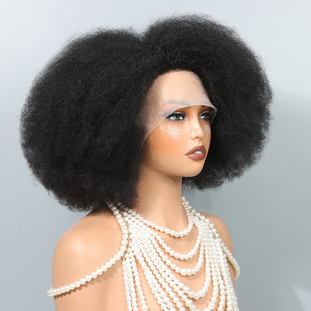 Pelucas Afro de 14 Pulgadas pa - Glueless Wear And Go Human Hair Wig reseña y precio