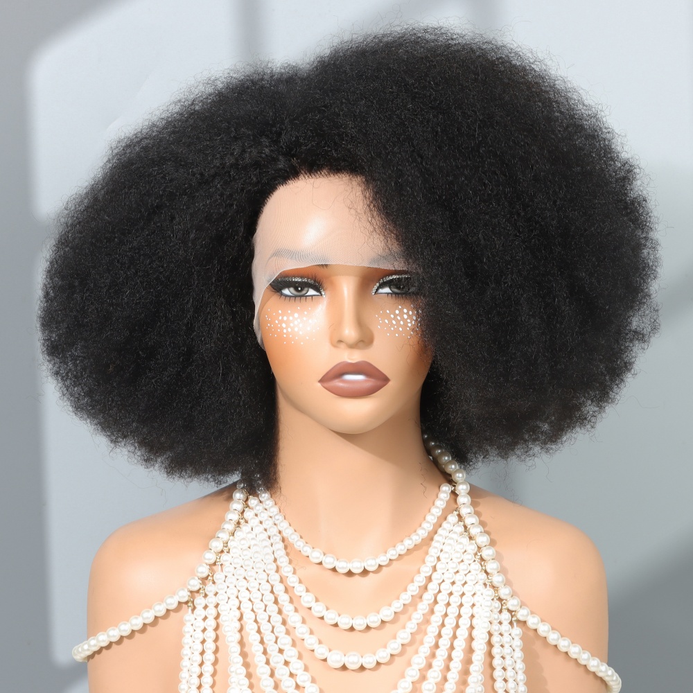Pelucas Afro de 14 Pulgadas pa - Glueless Wear And Go Human Hair Wig reseña y precio