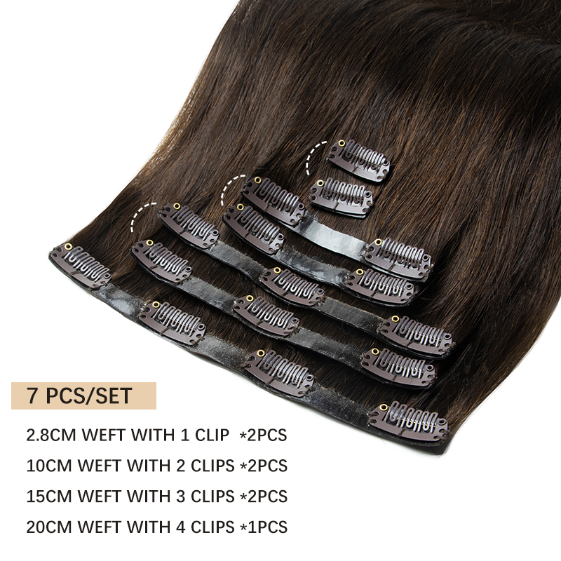 Clip de PU grueso Invisible en - Seamless Clip In Hair Extensions Human Hair reseña y precio
